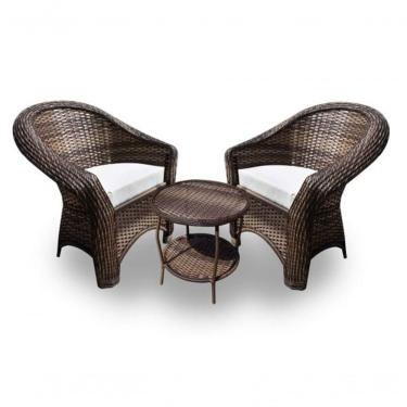 Imagem de Conjunto de Poltronas Fibra Sintética e 1 Mesa Centro