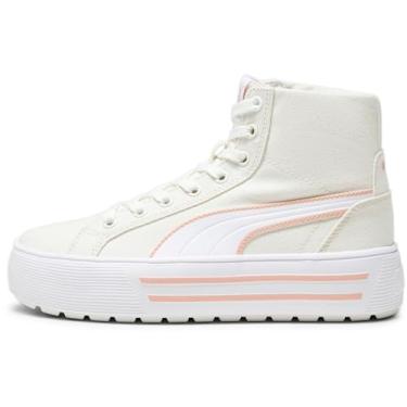 Imagem de PUMA Tênis feminino Kaia 2.0 Mid, Marfim fosco/PUMA Branco/Rosa Poppy, 35