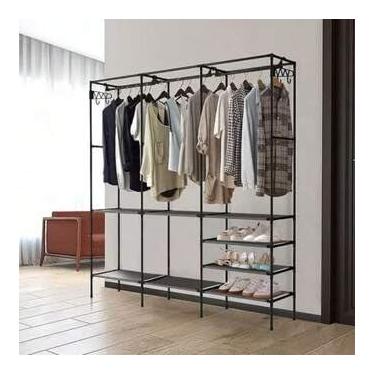 Imagem de Guarda-Roupa Aberto Triplo — Mais Cabides, Mais Espaço, Mais Organização