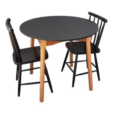 Imagem de Jogo de Jantar Colonial Brisa Mesa 80cm + 02 Cadeiras TOP - Rustico Li