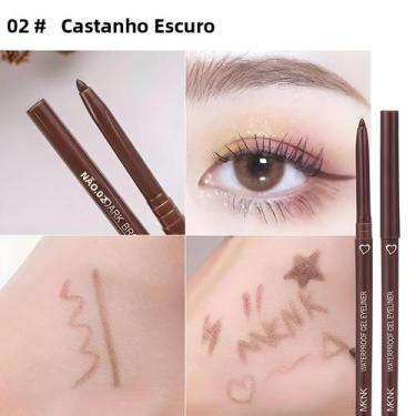Imagem de Lápis De Olhos Em Gel Azul Marrom À Prova d'Água Suave Fosco De Longa 