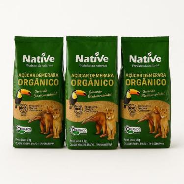 Imagem de 3 Pacote de Açucar Demerara 1kg Native
