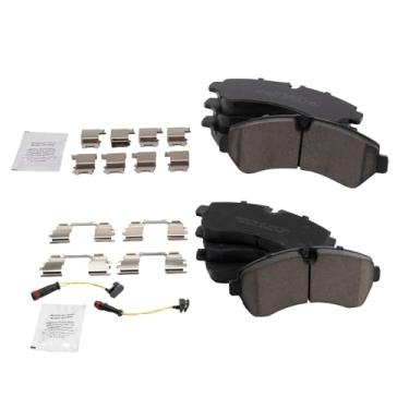 Imagem de TRQ Pastilhas de freio de cerâmica compatíveis com Mercedes-Benz Sprinter 3500 Sprinter 2019-2021 3500XD 2019-2020 Sprinter 4500
