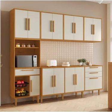 Imagem de Cozinha Lorena 14 Portas Fruteira Kaiki Móveis - Nature/off