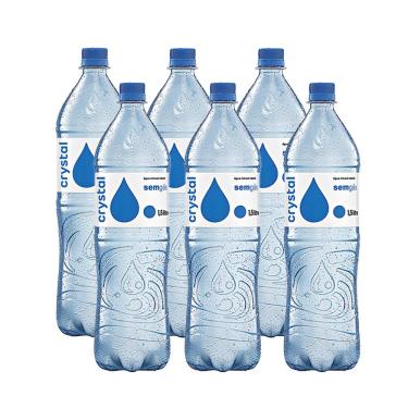 Imagem de Kit 6 Garrafas de Água sem Gás Crystal 1.5 Litros