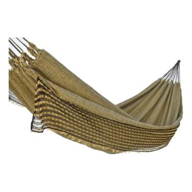 Imagem de Rede De Descanso Dormir Balanço Casal Jeans Reforçada Grande 3.4m x 1.5m Até 150Kg - Ideal Para Camping, Hotel, Praia, Acampamento, Jardim, Varando, Sítio, Chácara, Apartamento, Fazenda, Viagem,