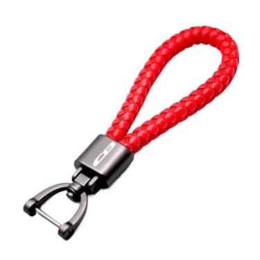 Imagem de jininshengxindianzi Compatible With CB650R CB650F CB500X CB400X CB500F CB400F CB1000R Key Cover Shell Keychain Key Chain Tag Motorcycle Accessories(Keychain Red)