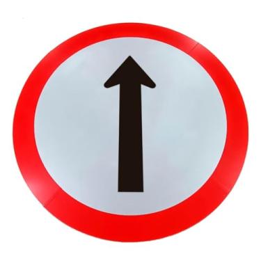 Imagem de Kit 5 Placas de Sinalização, Condomínio, Siga em Frente, Refletiva, 40cm, em ACM 3mm (alumínio composto)