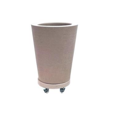 Imagem de Vaso de planta decorativo em polietileno escovado 50x34 cm de altura c