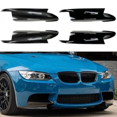 Imagem de Difusor de para-choque dianteiro compatível com 3 séries E90 E91 E92 E93 2006-2013 Kit de carroceria para para-choque dianteiro Spoiler de lábio acessórios para carro (preto brilhante)