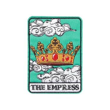 Imagem de Ruoming Ruoming 1 peça de adesivos decorativos de tarô, bordado sol lua, design místico, apliques costurados DIY para roupas e acessórios (Tarot9)