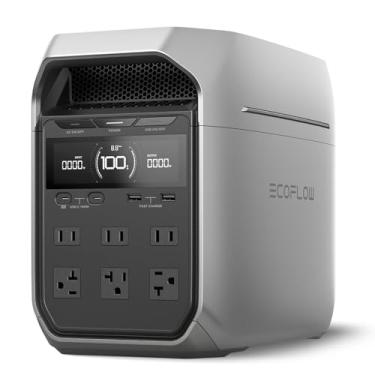 Imagem de EF ECOFLOW Estação de energia portátil DELTA 3 Plus (2024), gerador solar (painel solar opcional) com entrada solar de 1000 W, gerador elétrico com UPS, bateria LFP de 1024 Wh para backup doméstico,