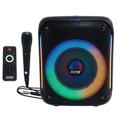 Imagem de Caixa Som Bateria com Microfone 800W Rms Bluetooth Portátil Fm Usb Controle Remoto Bivolt E-X8