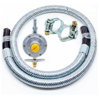 Imagem de Kit Mangueira Malha De Aço + Registro 2kg - DIVERSOS, Novo