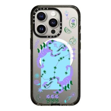 Imagem de CASETiFY Capa Impact para iPhone 15 Pro [4X Testada contra quedas de grau militar/Proteção contra quedas de 2,5 metros/Compatível com Magsafe] - Escorpião - Preto Transparente