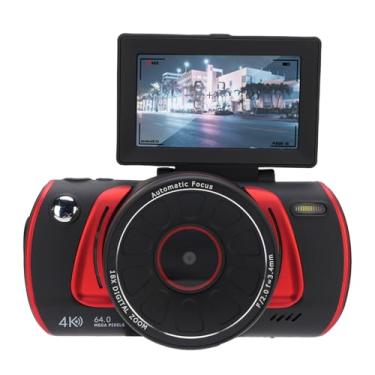 Imagem de EBTOOLS Câmera Digital Retro 4K, Zoom óptico de 64mp 18x, Foco Smart Auto, Tela Flip de 3 Polegadas, Anti Shake, Suporte de Vídeo HD, Câmera de Vídeo retrô, para Viagens, Selfie, Vlog (Preto)