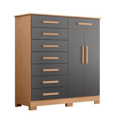 Imagem de Cômoda 8 Gavetas 2 Portas com Pés Verona Albatroz