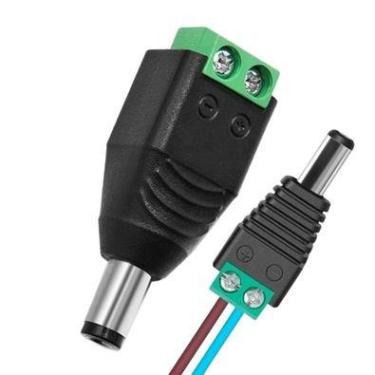 Imagem de 10 Conector P4 Macho, Imbracom, Borne Cftv, Alimentação Câmera, Fita Led