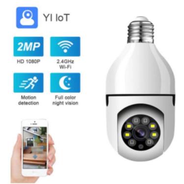 Imagem de Câmera de Segurança Base E27 c/ Visão Noturna Vigilancia p/ Celular Co