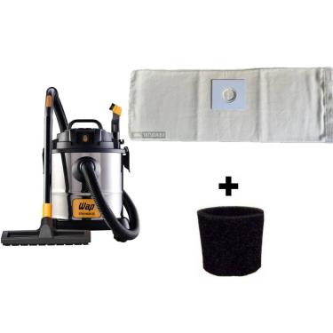 Imagem de Saco Reutilizável Para Aspirador Pó Wap Inox Gtw 20 + Filtro