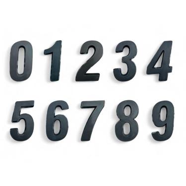 Imagem de Número Residencial Preto 3D Porta Parede Casa Prédio Empresa