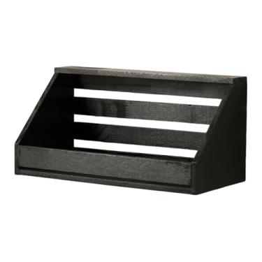 Imagem de predolo Prateleira flutuante de madeira para parede, prateleira suspensa para sala de jogos de fazenda, quarto, Preto