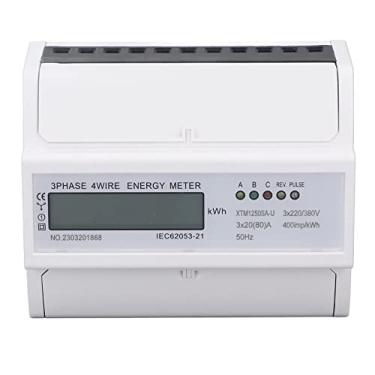 Imagem de Medidor elétrico 3 Fase 4 Monitor de energia multifuncional com exibição LCD Din Rail Mount for Home Factory Office Machine
