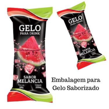 Imagem de 01 PACOTE Embalagem/Saco Higienico P/ Gelo Saborizado Perolado - Melan