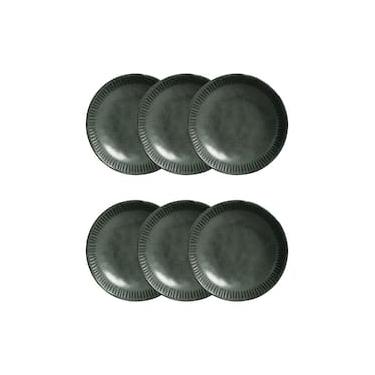 Imagem de Conjunto de Pratos Fundos Porto Brasil Linhas Greenery Verde 830ml - 6 Peças