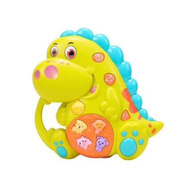Imagem de Brinquedo Teclado Infantil Dinossauro Musical Verde C/ Sons e luz - Ca