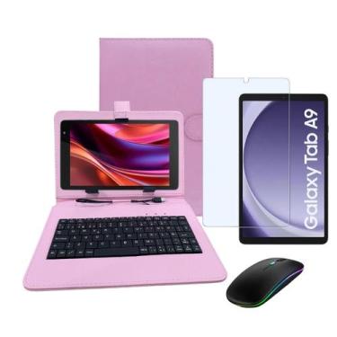 Imagem de Capa c/ Teclado P/ Tablet Samsung Galaxy A9 tela 8.7 + Mouse + Películ