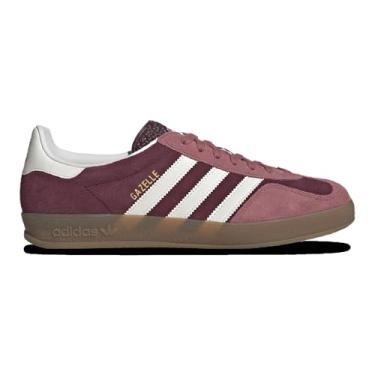 Imagem de adidas Originals Gazelle Tênis masculino para uso interno, Branco carmesim marrom, 44