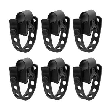 Imagem de IEUDNS 6x Suporte de bicicleta com tiras de borracha, faixas de amarração anti-riscos, design com vários furos, adequado para tubo de 1 polegada, acessório