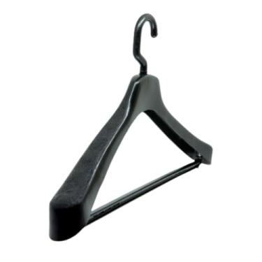 Imagem de Kit 10 Cabides Terno Casaco Blazer Luxo Com Gancho Giratório Preto