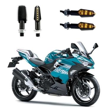 Imagem de KIT 4 Luz Seta Esportiva Pisca de Led Modelo P29 Para Moto NINJA 650R 