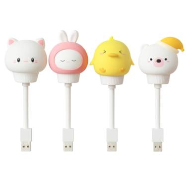 Imagem de Luminária LED Infantil USB Bichinhos Controle Remoto RGB, Luz Noturna Decorativa para Quarto de Criança