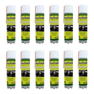 Imagem de Kit 12 Spray Silicone Aerossol Carro Barco Esteira 300ml - Geral