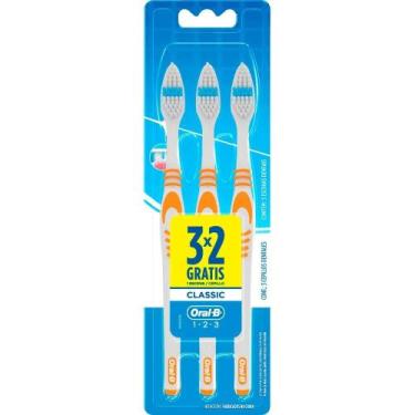 Imagem de Escova Dental Oral-B 1-2-3, 3 Unidades