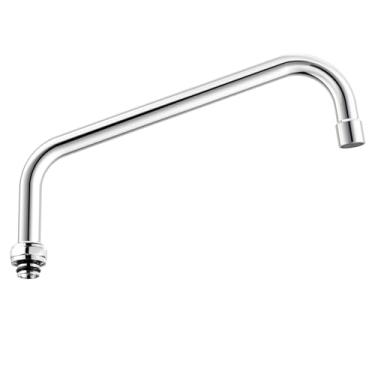 Imagem de HASAGEI Kit de substituição de bico giratório de 30,5 cm, bico giratório adicional de 30,5 cm para torneira de pia de cozinha comercial com conector M25 x 1,25 mm, polido cromado