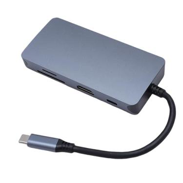 Imagem de ZJchao 8 Em 1 Estação de Ancoragem 4K Tipo C PD USB3.0 USB2.0 RJ45 HD Multimedia Interface Hub USB Adaptador Multiporto
