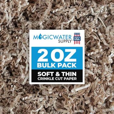 Imagem de MagicWater Supply - 59 ml - Kraft - Enchimento de papel macio e fino com corte enrugado ótimo para embrulhos de presente, enchimento de cestas, aniversários, casamentos, aniversários, dia dos