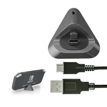 Imagem de Base de carregamento para Nintendo Switch Lite, estação de carregamento para Nintendo Switch lite com cabo de carregamento USB tipo C - cinza
