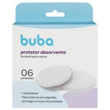 Imagem de Protetor Absorvente Seios Lavável 6 Unidades Amamentação Reutilizável 