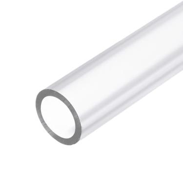 Imagem de YELARXI Tubo de PVC transparente, tubo rígido de alto impacto, tubo redondo de vinil de plástico - adequado para (jardim/casa/coleta de poeira/aquário/aquário), 1,4 cm de diâmetro externo e 0,30 m