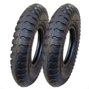 Imagem de 02 Pneus 2.50 4 Aro 4 Kit Para Carrinho De Carga E Veículos - BUFFALO