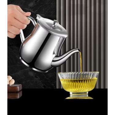 Imagem de Bule De Inox Para Café Chá Leite Elegante Com Alça Imperial Com Tampa