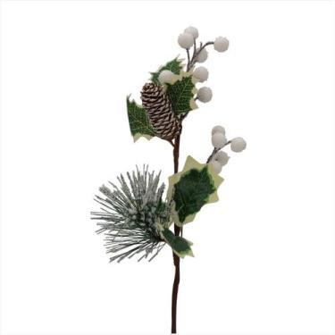 Imagem de Galhos Picks Nevado com Pinha Berrys de Neve 43 cm - Magizi