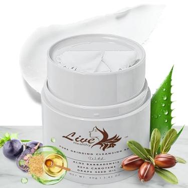 Imagem de Live Healthy Bálsamo removedor de maquiagem para moagem, limpador de óleo hidratante, bálsamo de limpeza de maquiagem coreano para o rosto, sabonete facial hidratante com textura sorbet não oleosa e