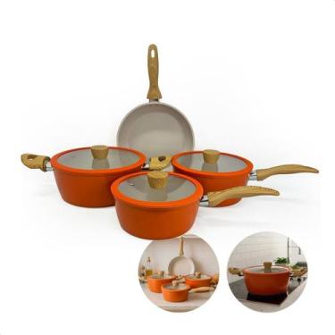 Imagem de Jogo De Panelas 4 Peças Antiaderente Cerâmico Gás E Indução - Jhamba, 