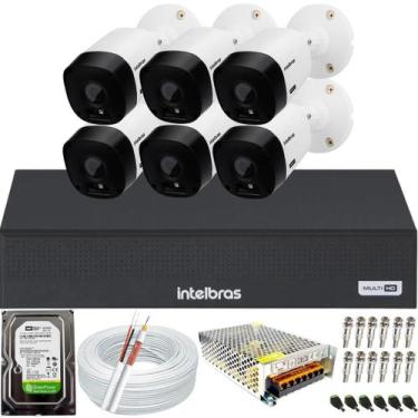 Imagem de Kit 6 Câmeras Intelbras Multi Hd Dvr 8 Canais Intelbras Hd 320gb